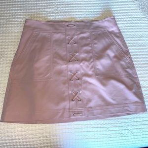 NWT Express criss cross mini skirt pink size 10